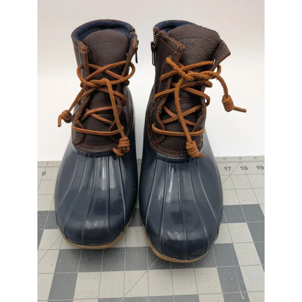 Sperry Womens Duck Boots Rubber Leather‎ Sz 10M